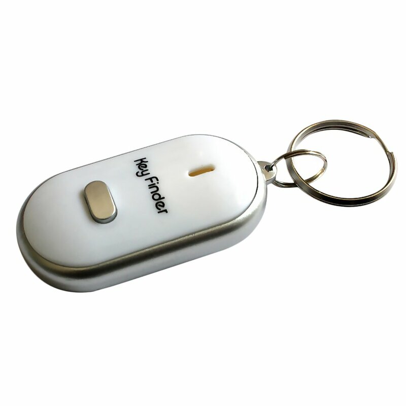 Novo dispositivo anti-perdido keyrings finder inteligente encontrar localizador chaveiro apito beep controle de som led tocha portátil localizador chave do carro
