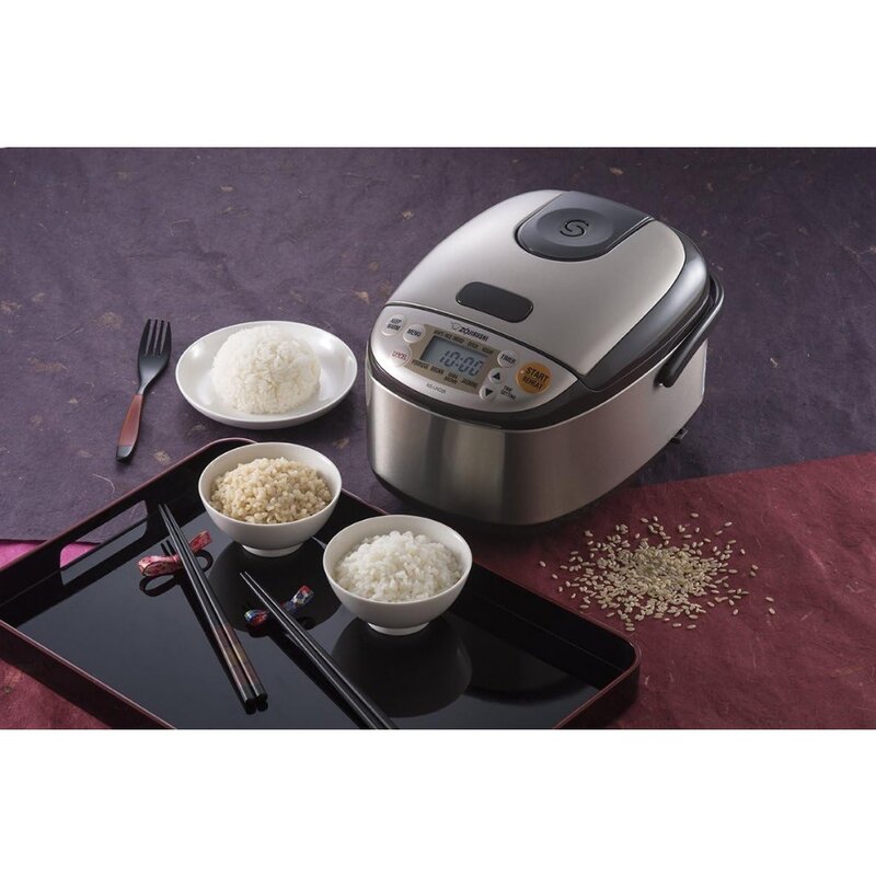 Zojirushi NS-LHC05 Micom Rice Cooker & Warmer, 3 Cups Uncooked Stainless Dark Brown