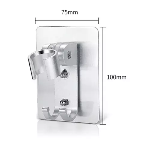 Staffa di supporto bagno doccia a parete portatile autoadesivo regolabile senza aspirazione supporto per soffione doccia