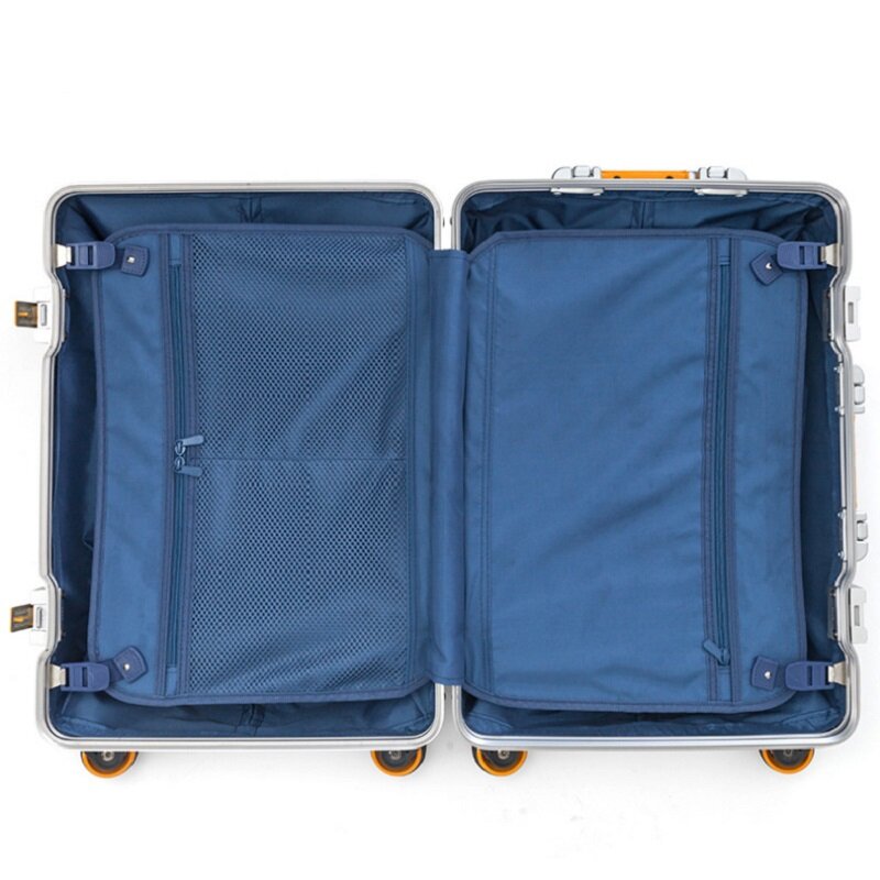 Top Kwaliteit 100% Aluminium Reizen Koffer Universele Wiel 20 "Inch Luxe Cabine Handbagage