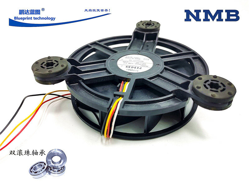 NMB-ventilador de refrigeración de doble bola, 12038ge-12m-yu, 12V, 0.26a, soporte de turbina de 14cm