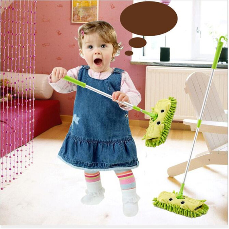 Prezenty restauracyjne rozciągliwe udawaj zagraj w Mop podłogowy ergonomiczne przedszkole zabawki dla dzieci wczesna edukacja narzędzia do czyszczenia wielofunkcyjne