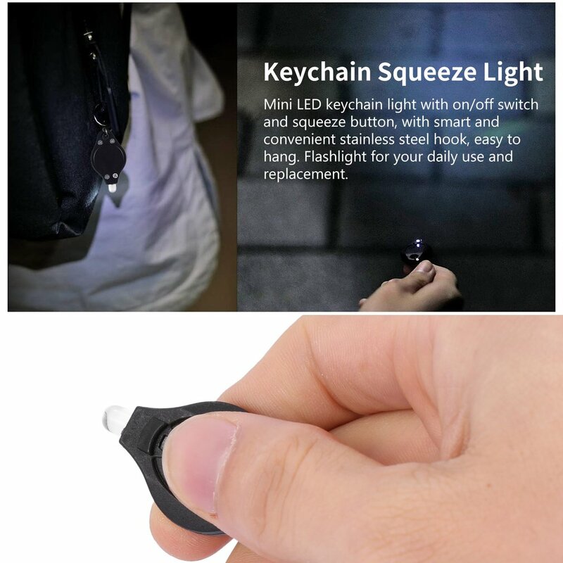 Portachiavi portatile di dimensioni Mini Squeeze Light Micro LED torcia borse portachiavi per portachiavi portachiavi Hot small turtle lamp