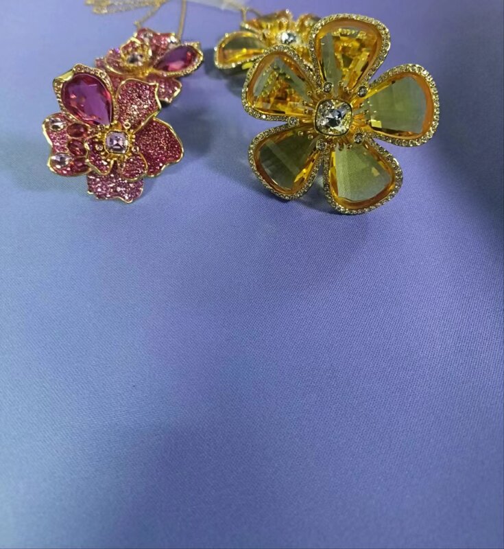 꽃 쥬얼리 꽃무늬 목걸이 귀걸이 세트, 숙녀 파티 쥬얼리, 2023 여름 트렌드