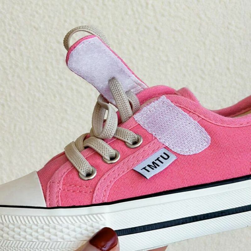 Children's Canvas Shoes Spring Autumn New Boys' Board Shoes Soft Sole Kindergarten Little White Shoes Girls' Pink Cloth Shoes 20
