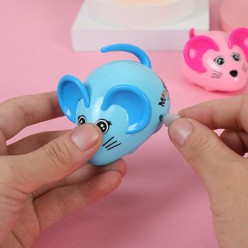 Wytrzymały nakręcany mechaniczne zabawki edukacyjny dla dzieci kreatywny kształt myszy niemowlę nakręcany prezent interaktywna zabawka dla dzieci