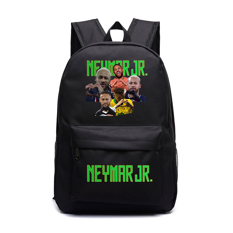 نيمار أفاتار طباعة حقيبة مدرسية ابتدائية وثانوية ، حقيبة ظهر سوداء للأطفال
