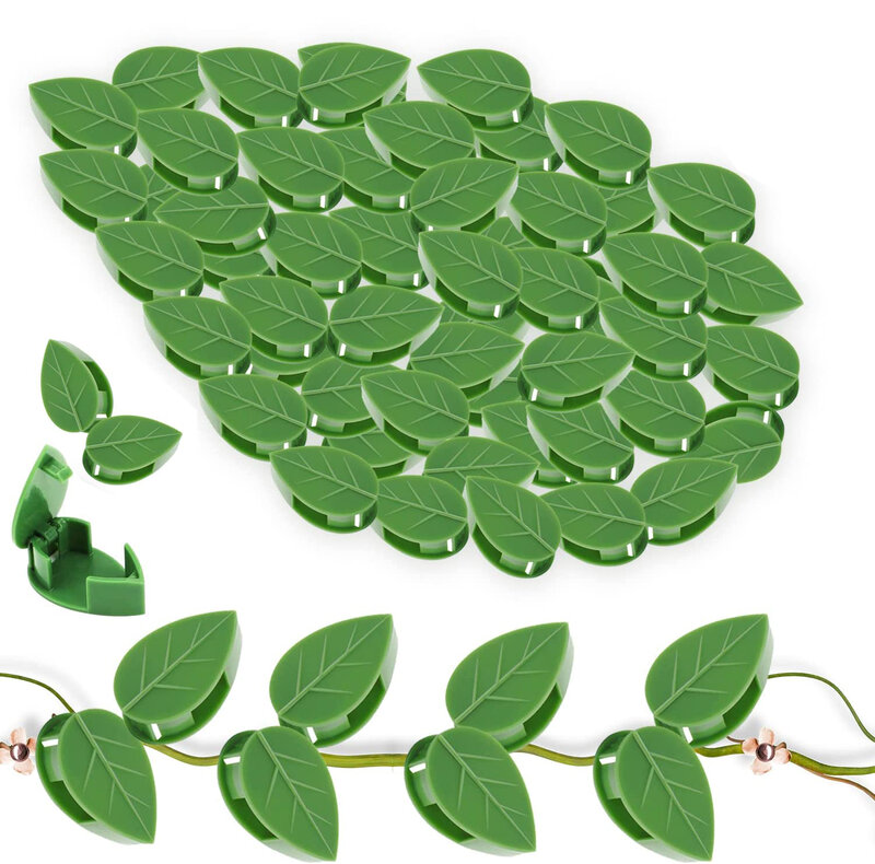 Pince à Plantes Auto-arina, Support de Feuille Verte, Invisible, pour Jardin de Maison, Vigne, Mur d'Escalade, 50 Pièces