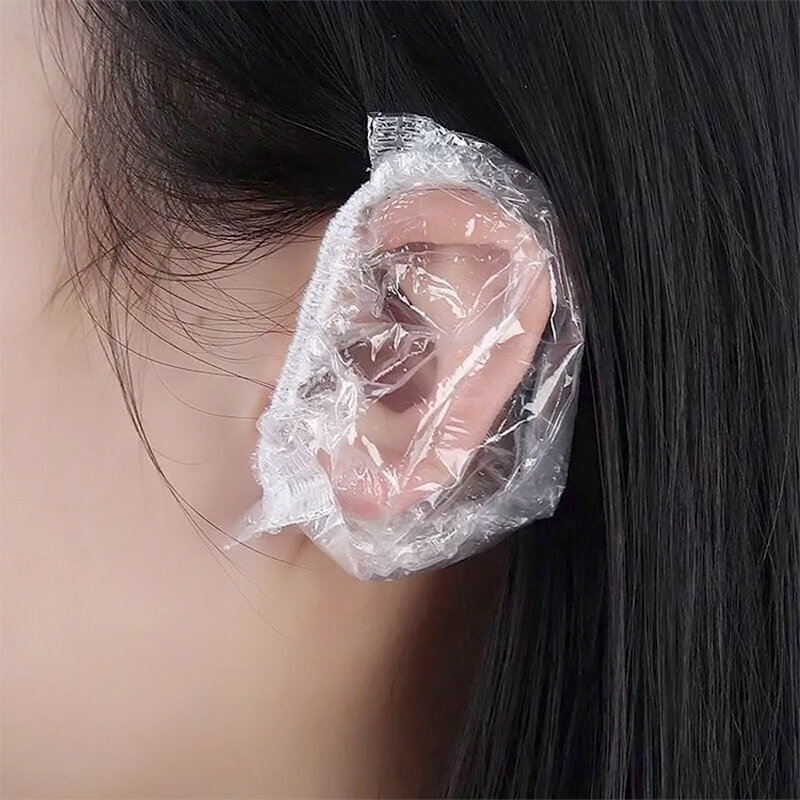 100 шт., водонепроницаемые одноразовые накладки на уши для окрашивания волос