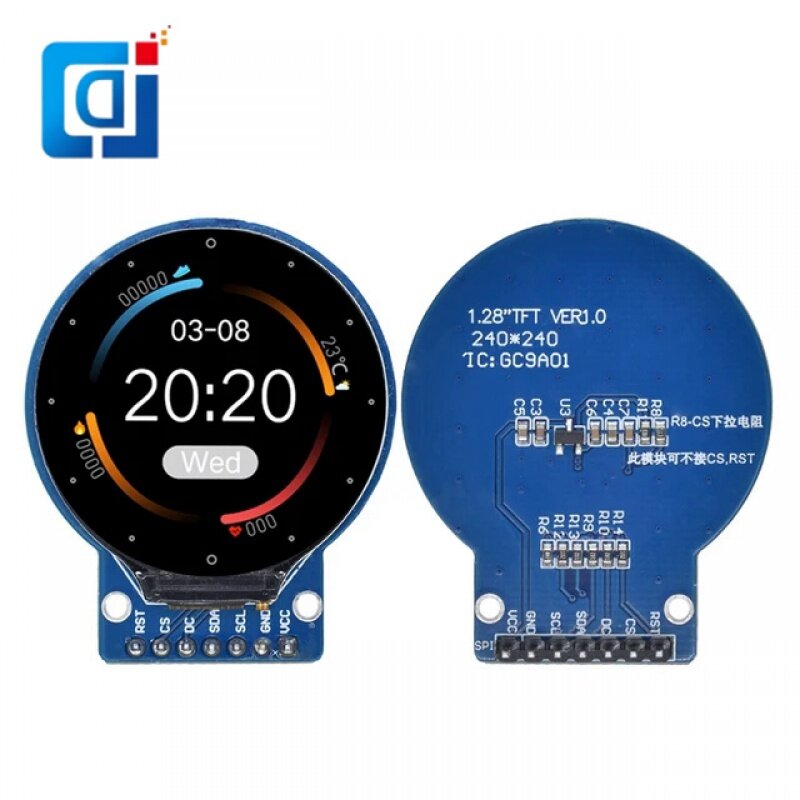 JCD TFT Display 1.28 Inch TFT LCD Display Module Round RGB 240*240 GC9A01 Driver 4 Wire SPI Interface 240x240 PCB For Arduino