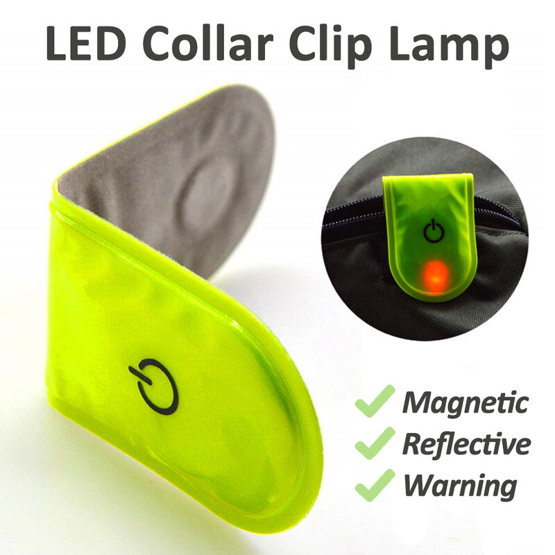 Outdoor Sports LED Safety Light Reflective Magnetic Clip on Strobe Running Walking Bike Cycling Warning Reflector Warning Clip