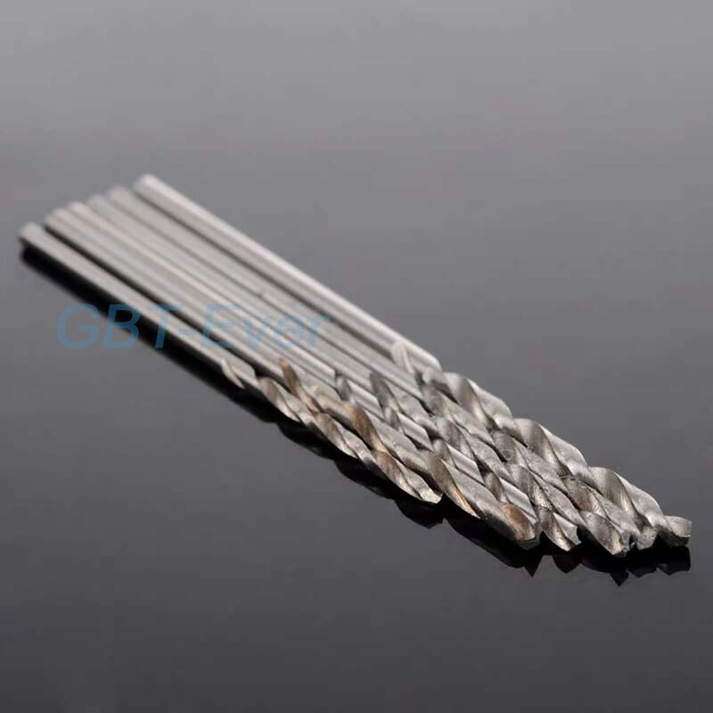 Paquete de brocas helicoidales de vástago recto de acero de alta velocidad, 6 piezas, diámetro de 0,7mm, 0,9mm, 1mm, 1,1mm, 1,2mm, 1,3mm, 1 paquete