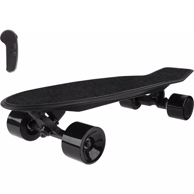 Skateboard Cruiser elektrik dengan Remote Bluetooth, Motor tanpa sikat 350W, kecepatan maksimal 12.5 MPH, Skateboard listrik jangkauan hingga 7 mil
