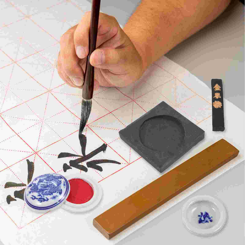 Four Treasures of The Study Set Caligraphy Brushes Chinese Pen Calligraphy Kit Gift