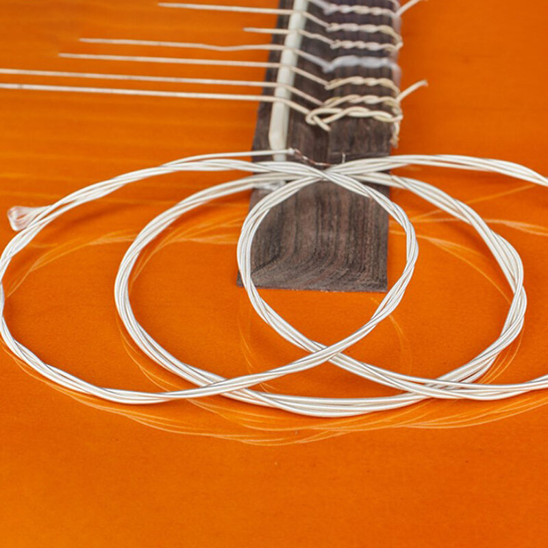 Cuerdas de acero de tono plateado, piezas/E-1 para cuerdas de guitarra acústica, 4/5/6 B-2