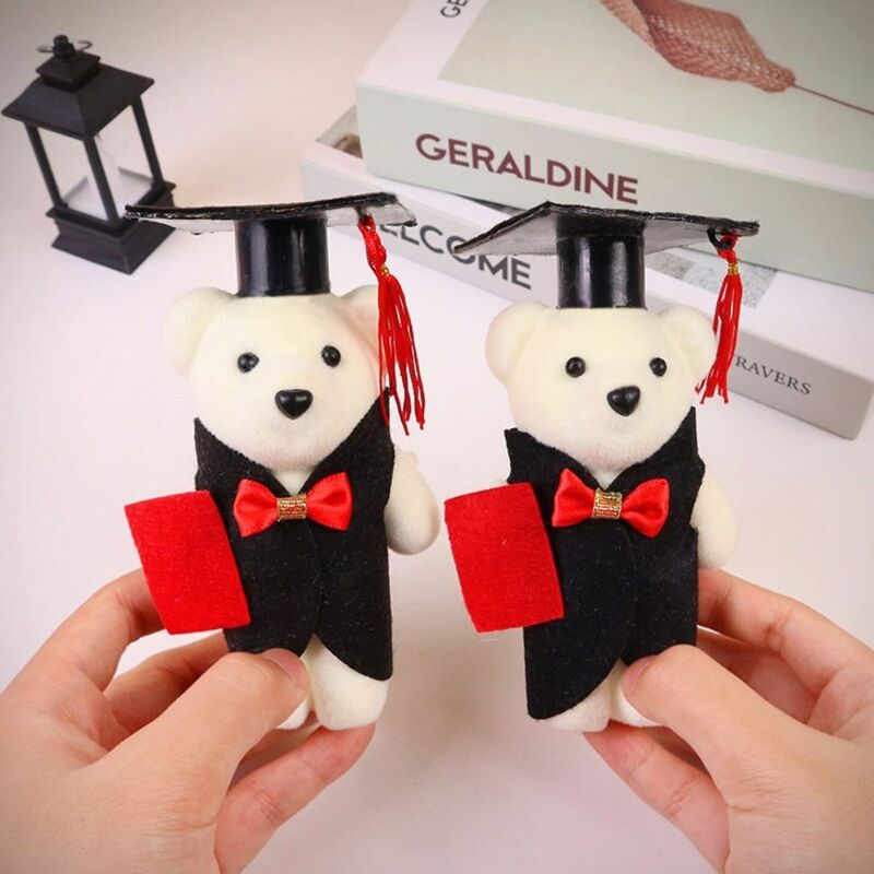 Muñeco de oso para graduación, juguete de felpa suave conmemorativo, temporada de graduación, ceremonia de felicitación de despedida de soltera