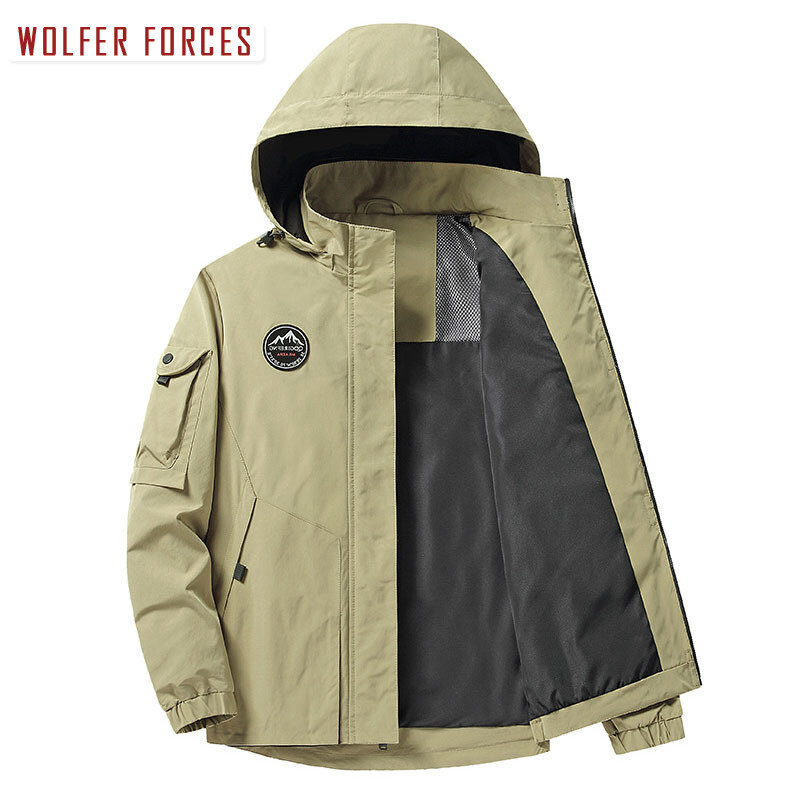 Custom Tactical Clothing Jackets for Men Withzipper Oversize Outdoor Cold Baseball Heating Camping Sport Windshield