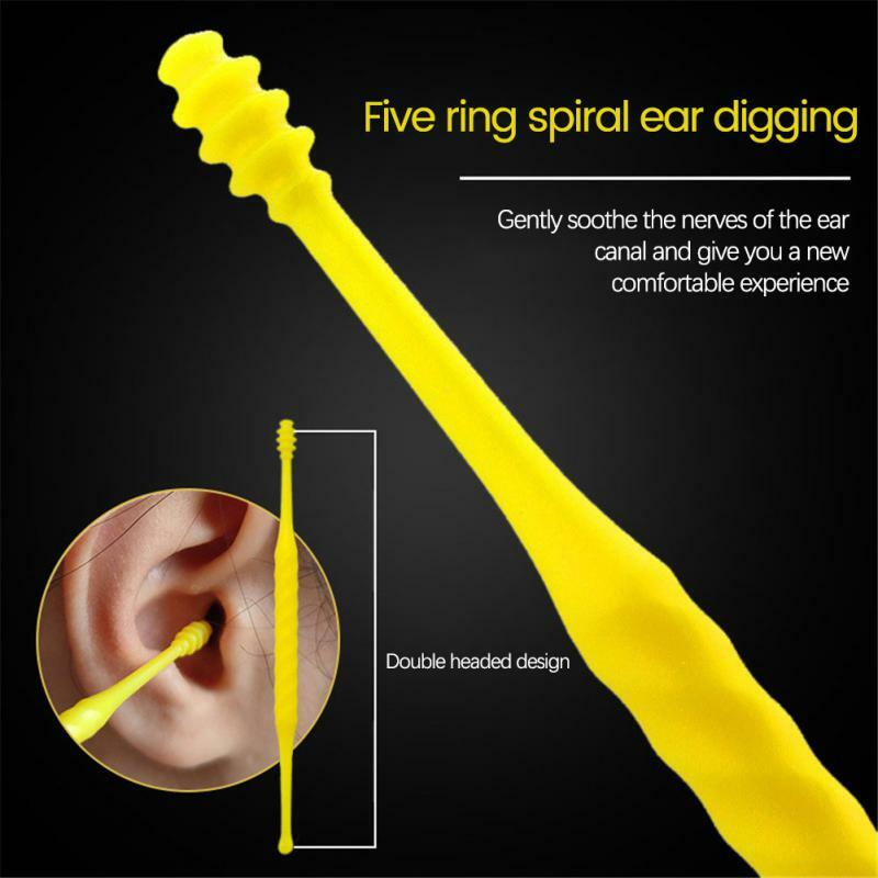 Aço inoxidável Ear Pick Cleaner, espiral Primavera Tool Set, portátil, 6, 7 pcs