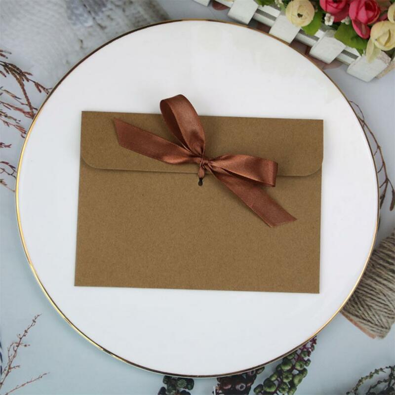 Portable 10Pcs/Set Useful Exquisite Invitation Envelope Bags Handmade Red Envelope Bags Eco-friendly   for Wedding