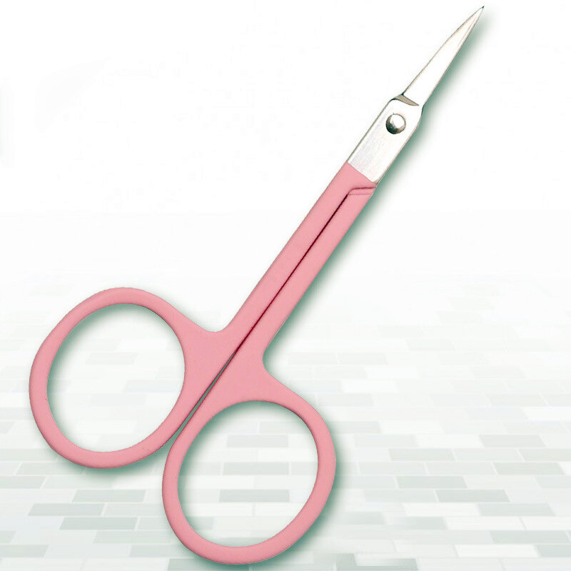 Venda quente profissional scissor manicure para unhas sobrancelha nariz cílios cutícula tesoura curvada pedicure maquiagem ferramenta
