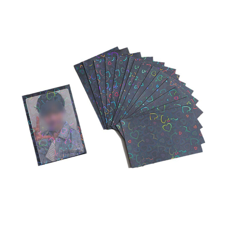 Sharkbang-Holo Card Sleeves, Suporte para Cartões Postais, Cartões de Jogo, Protetor Photocard, PP Kpop, 20C Heart Series, 50 PCs/Lot, 61x 91mm
