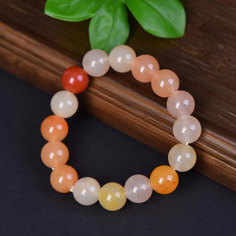 Hetian Golden Silk Jade Hand Chain Natural Multi-Colors Stone Bangle Womens Gemstone Bracelets Jewellery Amulet Charms Jewelry