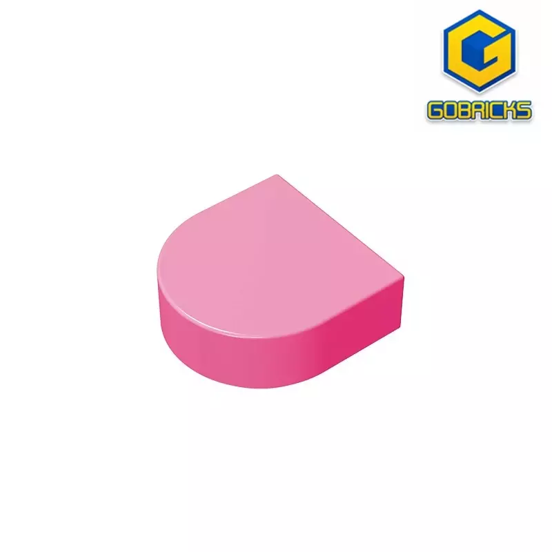 Gobricks GDS-1292 Tile, Round 1 x 1 Half Circle Extended (Stadium) compatible with lego 24246 DIY Educational Building Blocks