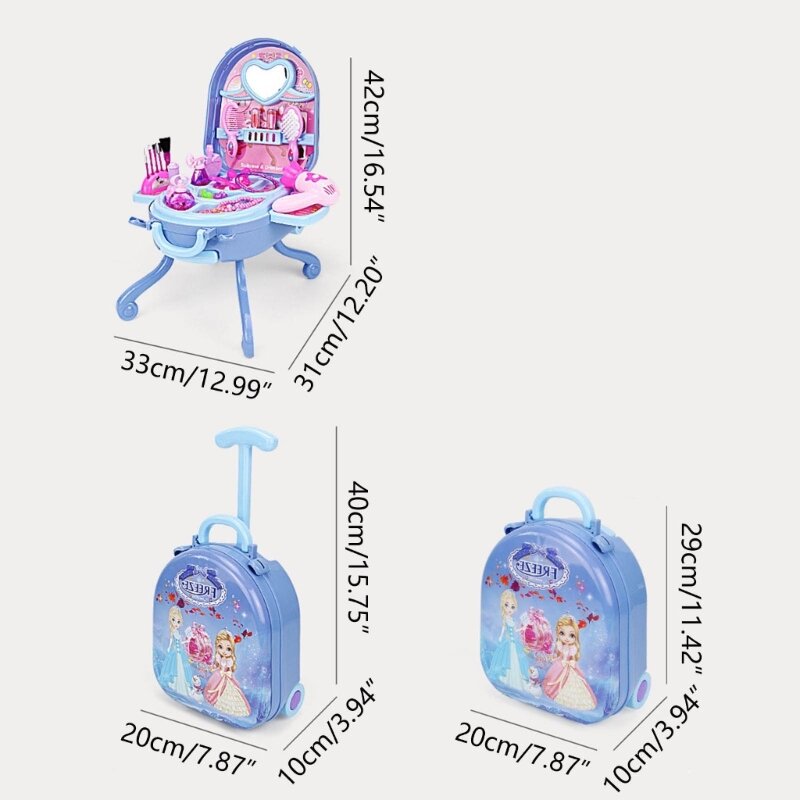 소녀용 공주 메이크업 화장대, 드레스업 테이블 장난감, 3, 4, 5, 6 세 소녀용, 드롭쉽