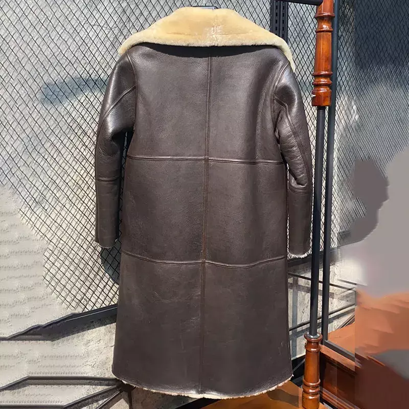 Tcyeek-女性の冬の毛皮のコート,長くて厚い本物の革の毛皮のジャケット,x-長い,天然のシープスキンファーのコート