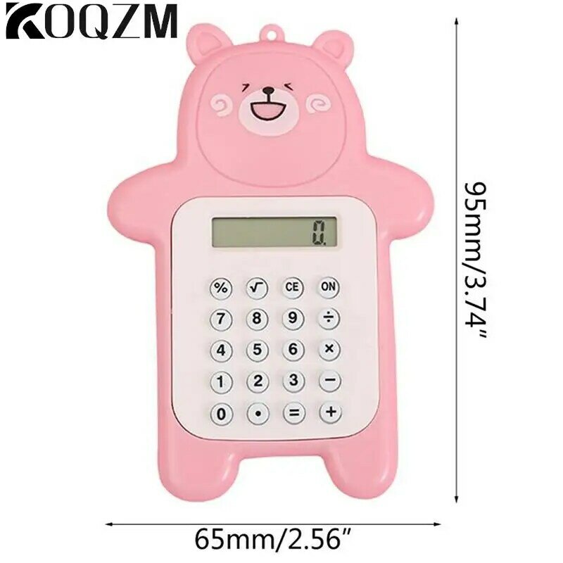 Bear Calculator Cartoon Cute Bear Calculator Korean Fashion Mini Portable Small Calculator Portable School Supplies Accessories