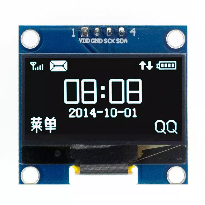 Módulo de exibição do módulo LED OLED, SPI, IIC, I2C, Comunique branco, cor azul, LCD 128x64, módulo de exibição LED