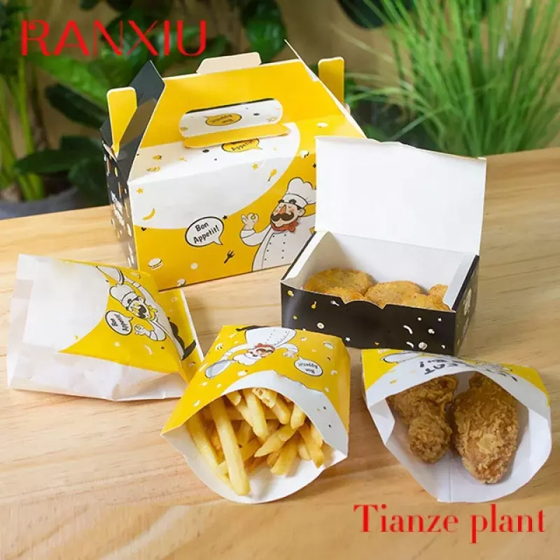 Индивидуальные коробки LOKYO с логотипом на заказ, коробка для еды, картошки фри, жареной курицы, накидки, бумажные пакеты, упаковка для фаст-фуда