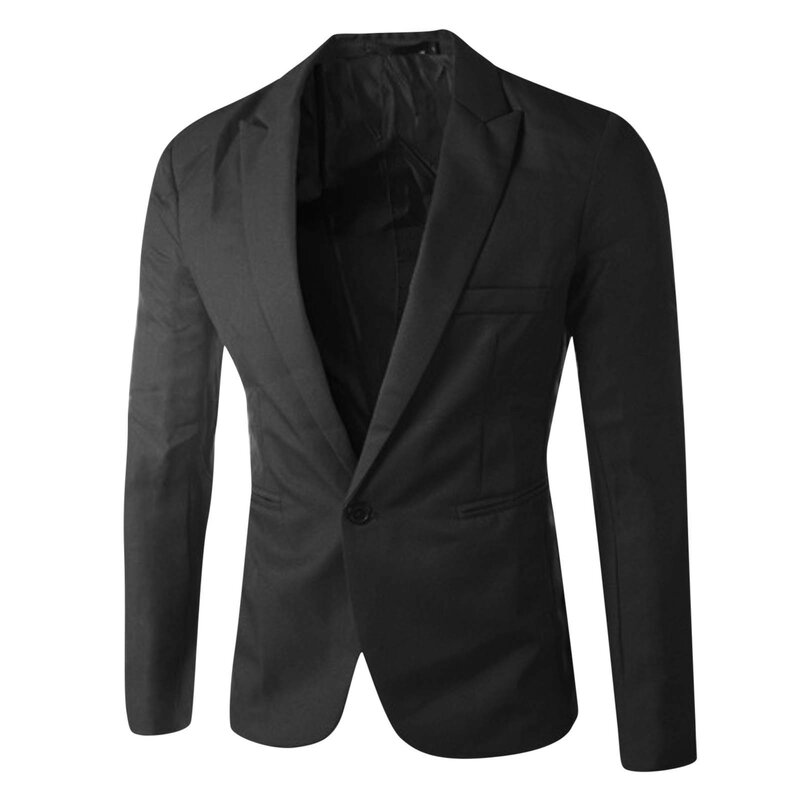 Men Blazer Decorative Chest Pocket Solid Color Satin Collar Causal Formal Daily Wedding Men Long Sleeve One Button 2023 Office