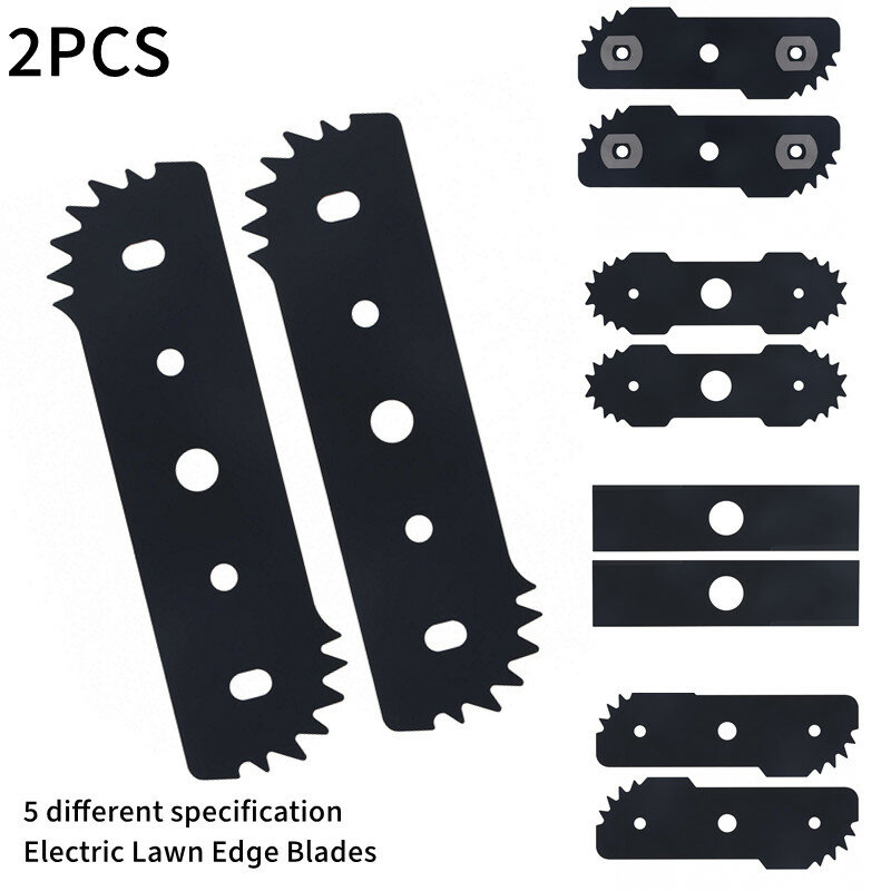 Cuchillas de borde de césped de alta resistencia, cuchillas de rectificadora eléctrica de 2 piezas, reemplazos aptos para Black /Decker Edge