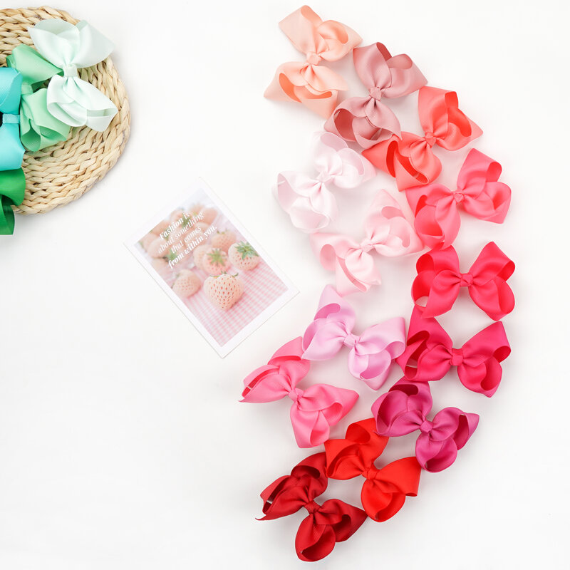 40/58Colors 4.5 Inch Kid Girls Large Ribbon Hair Bows Clips Accessories for Toddlers Kids Girls hair Accessories