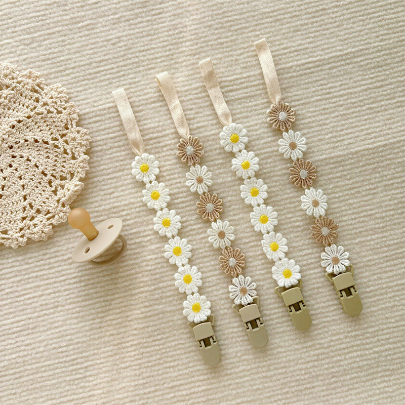 Little Daisy Baby Pacifier Clips Pacifier Chain Nipple Bracket Holder for Nipples Toddler Girl Baby Shower Gift Baby Accessories