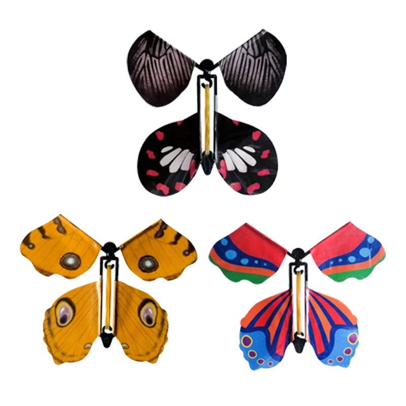Juguete volador hadas realista para niños, 10 Uds., con cuerda mariposa, Bookma, envío directo