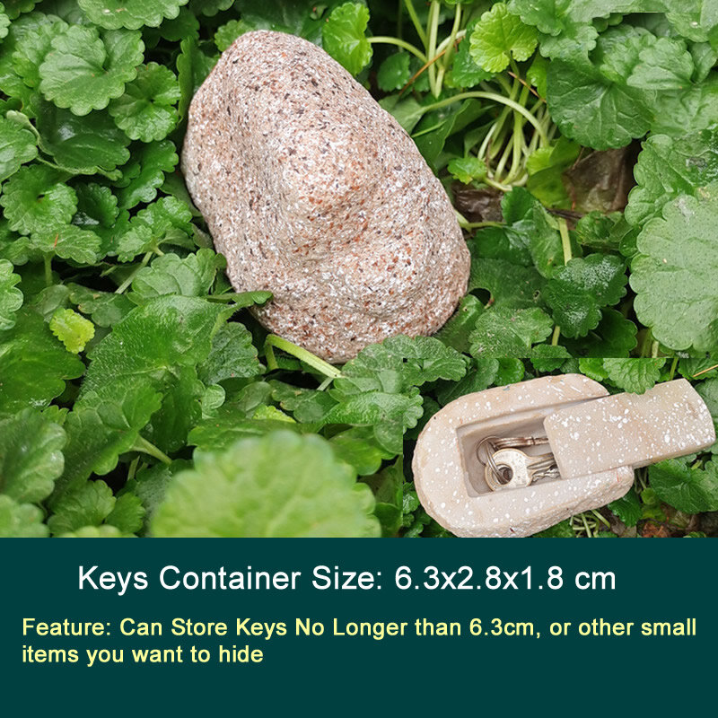 Creative Outdoor Garden Key Safe Box Hidden Rock Hide Keys In Stone Safety Storage Box For Home RV Spare Key Safes