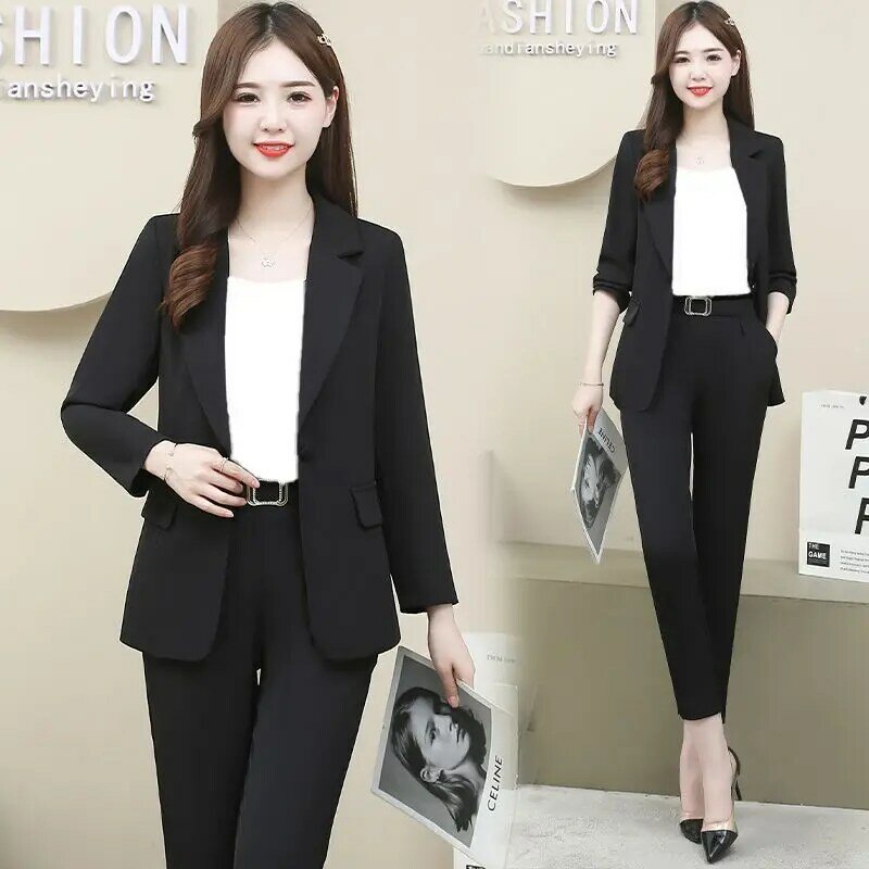 Women's Suit Set 2024 Spring and Autumn Fashionable New Professional Temperament Casual Goddess Two-piece Suit
