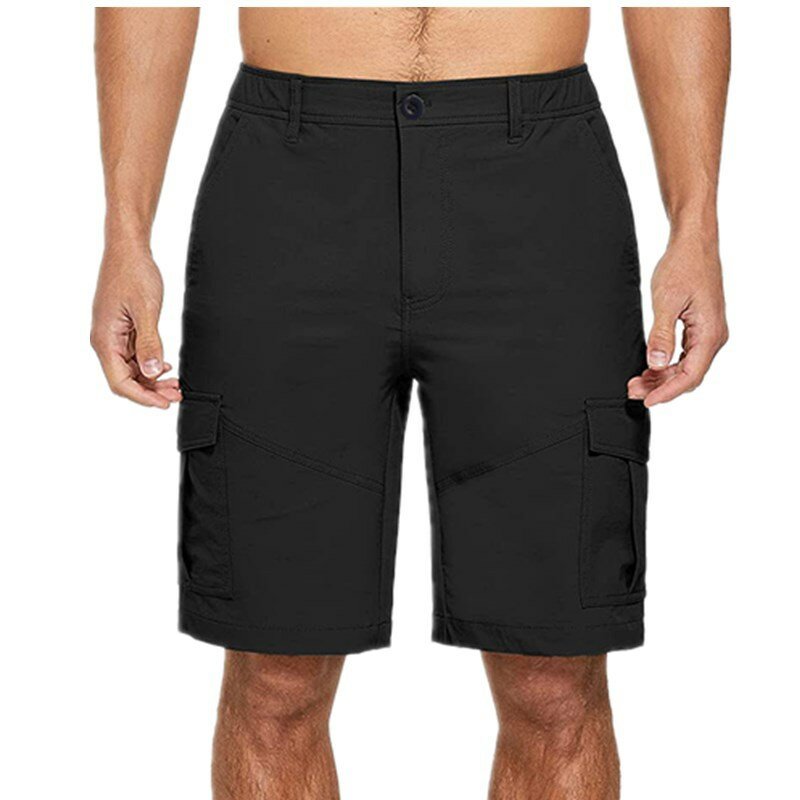 Pantalones cortos de algodón para hombre, Shorts militares, holgados, informales, para trabajo al aire libre, con múltiples bolsillos, para verano, 2022