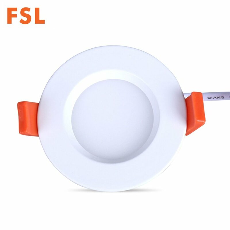 FSL-Energy Saving Downlight para sala de estar e quarto, luz de alto brilho, lâmpada da moda, 220V, 3W, 6W, 3000K, 6500K