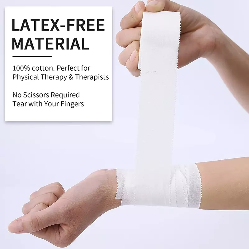 1Roll White Bulk Athletic Tape, NO Sticky Residue & Easy to Tear - Perfect for Sports Athletes, Trainers & First Aid Injury Wrap