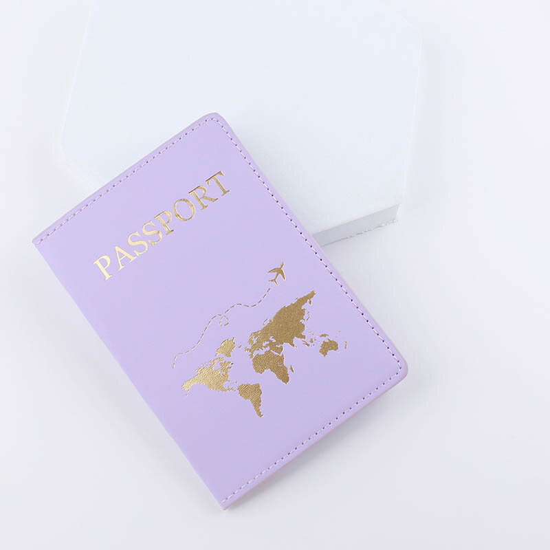 Funda de pasaporte de línea de pareja, bolso de documentos de tarjeta bancaria de viaje, soporte de cuero PU, soporte de pasaporte para amantes, moda, nuevo