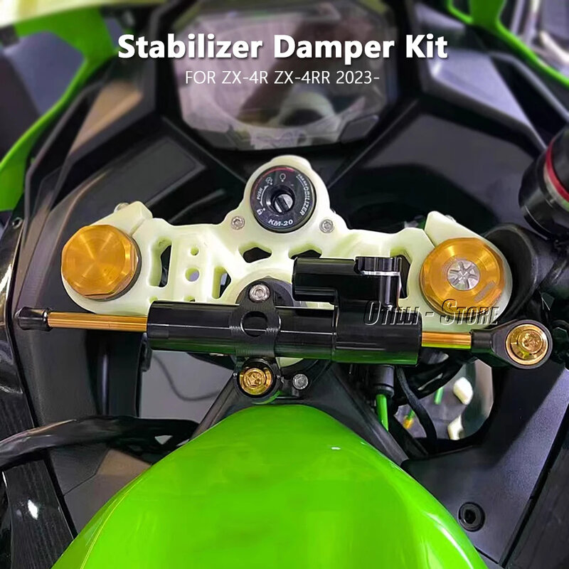 Akcesoria motocyklowe stabilizator montażowy amortyzator kierownicy do Kawasaki ZX-4RR ZX4RR ZX 4RR 4R ZX-4R ZX4R 2023-