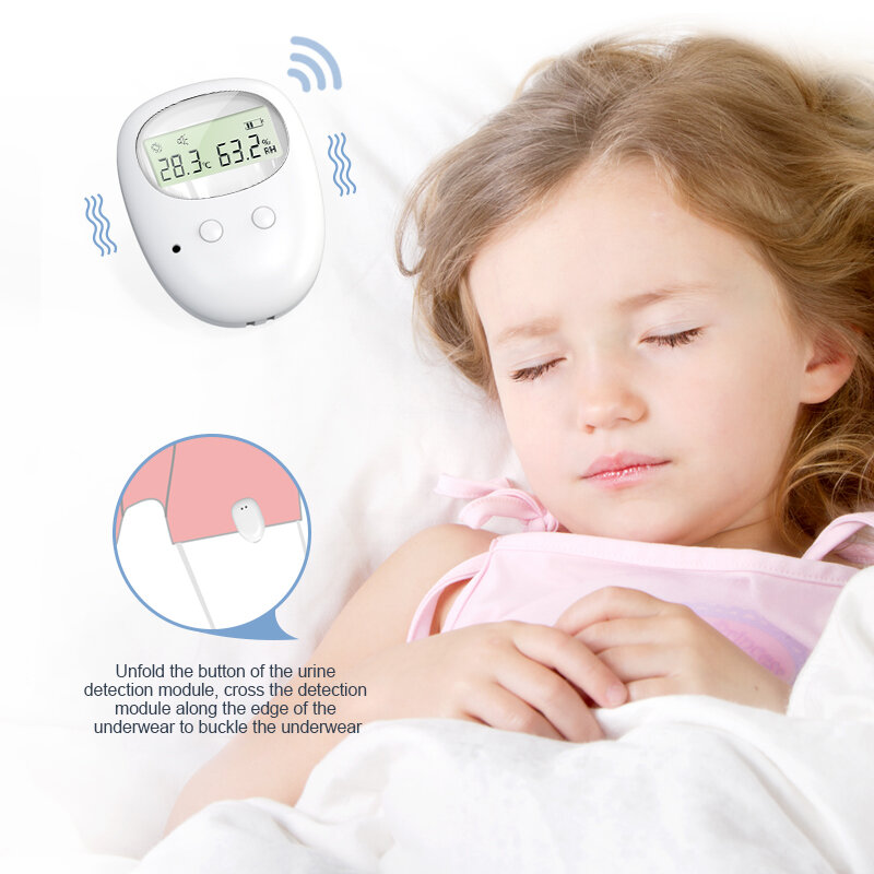 Новинка 2024, детский продукт, беспроводная система смачивания кровати и освещения, будильник с новым магнитным датчиком