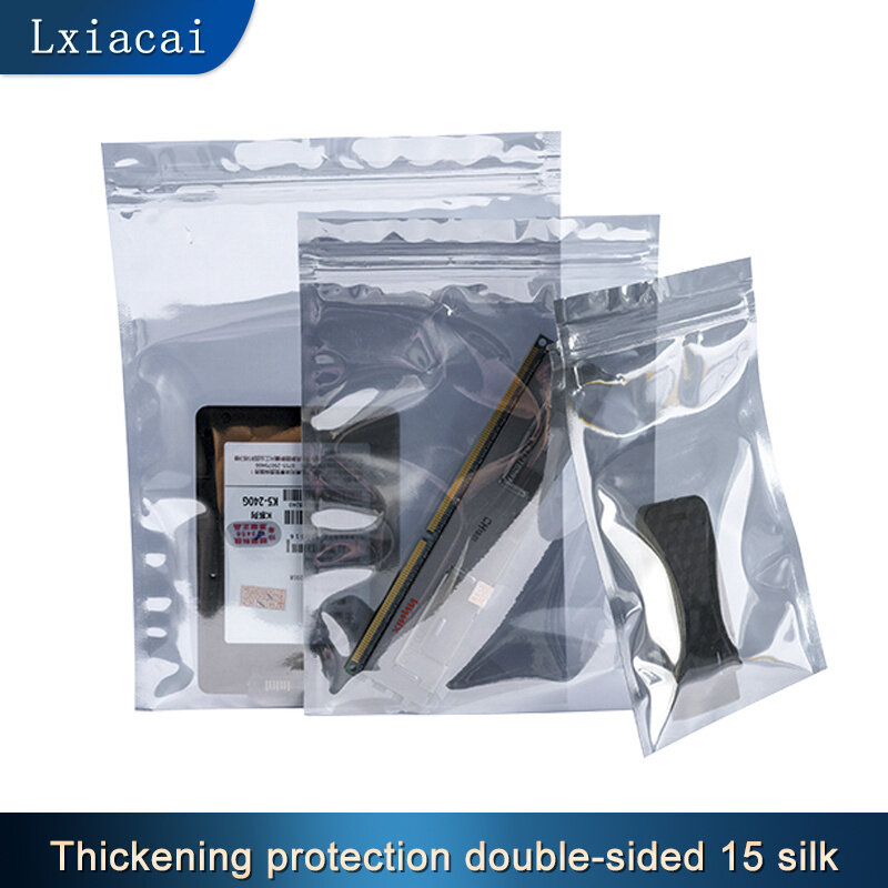 Protection anti-leges transparente GT, sacs ESD pour stockage, accessoires électroniques de petite taille, pocommuniste USB