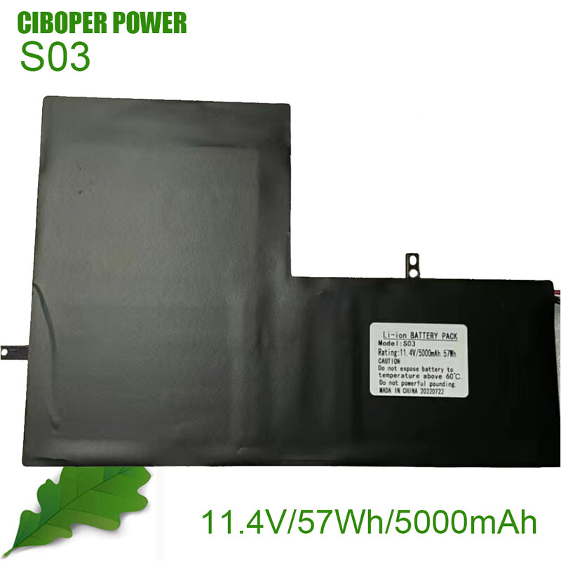CP baterai Laptop baru S03 S15 11.4V/57Wh/5000mAh baterai pengganti Li-ion