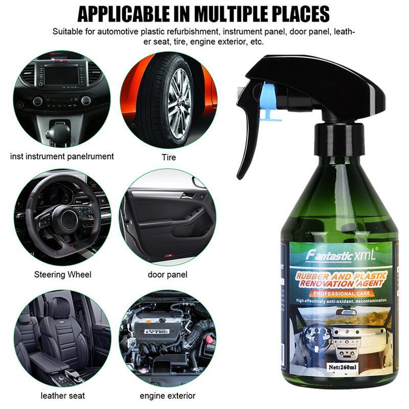 Limpiador Interior de coche, limpiador de 260ml para detalles y restauración de vehículos, solvente multiusos y limpiador de salpicadero de coche
