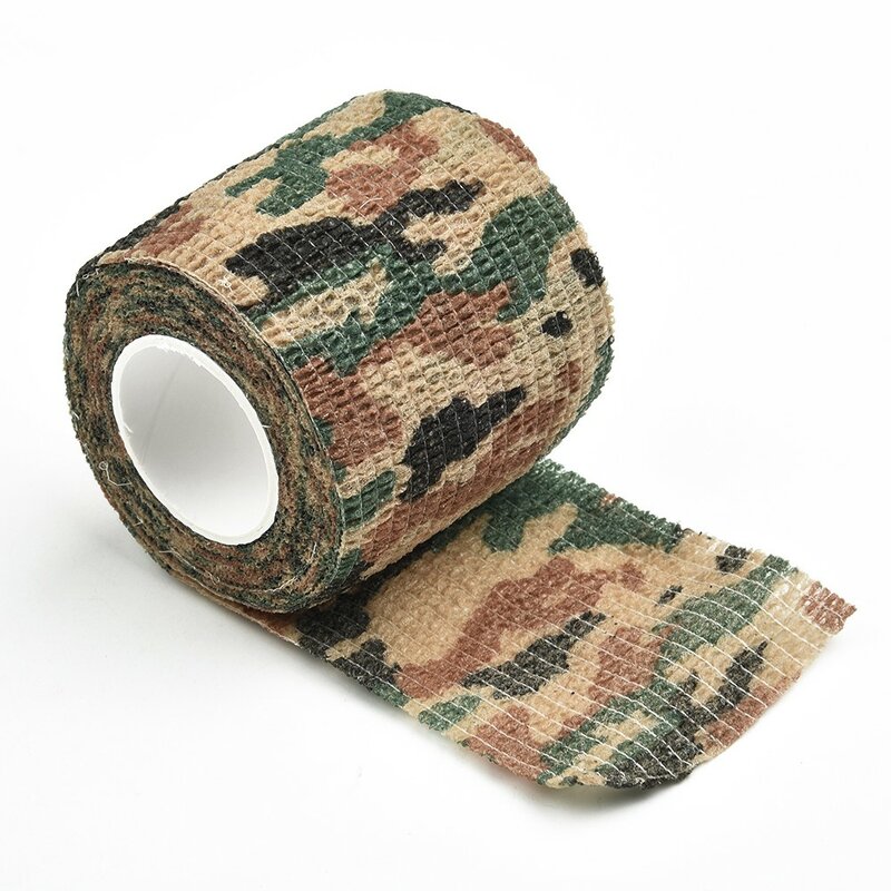 Ruban en tissu réutilisable pour fusil de chasse, forme de camouflage, auto-collant, rond, améliore la prise en main, protège l'équipement, durable et design