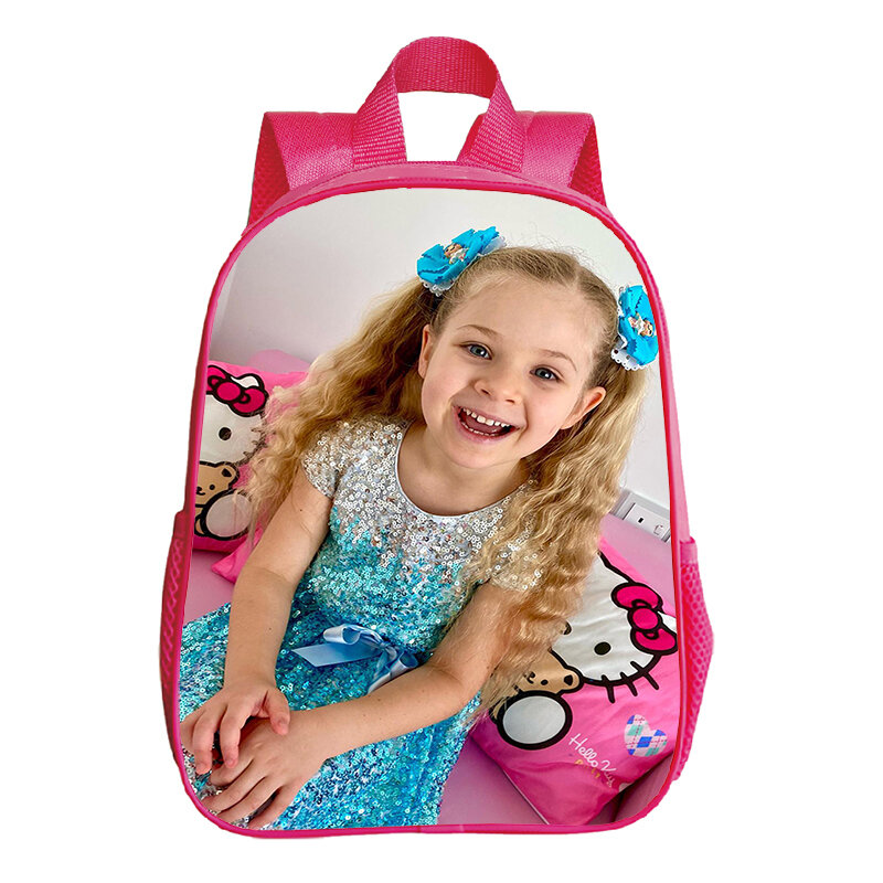 Mochila escolar pré-escolar rosa para crianças, Diana Show Print, bolsas escolares do jardim de infância, bolsa para crianças de 3 a 6 anos